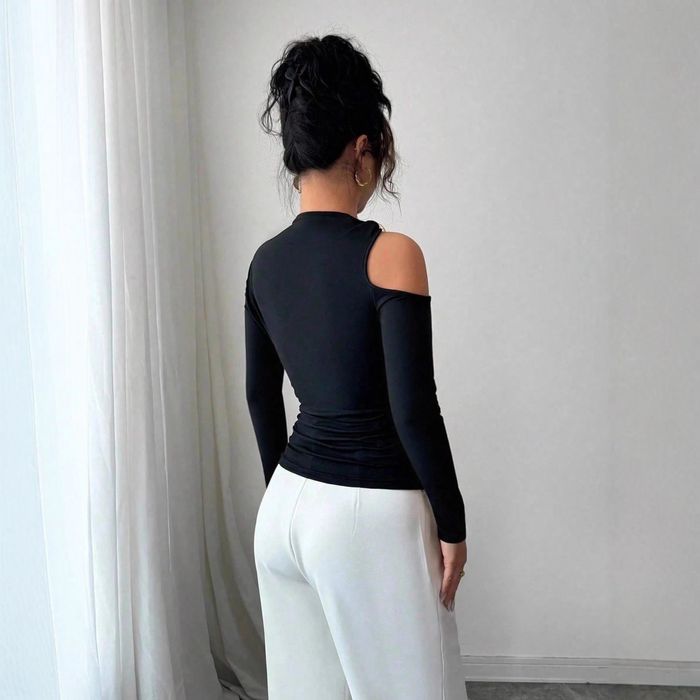 Черная вечернняя блузка