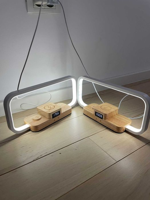 Set Lampi de noptiera cu functie de incarcare wireless