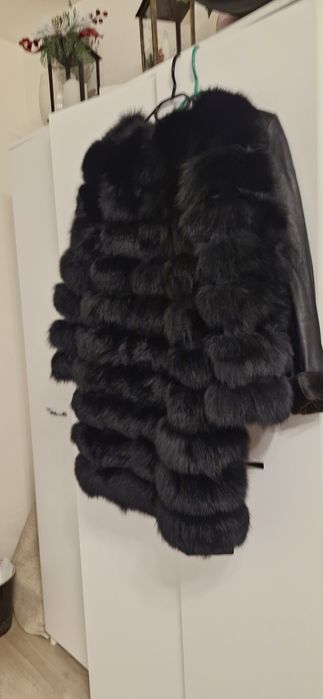 Haina blană neagra 3 în 1