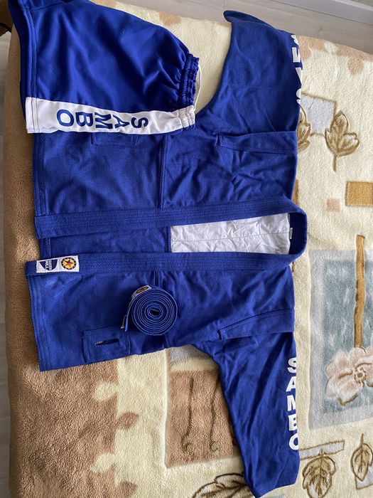 Бренд Green Hill, кимоно для самбо, цвет синий, размер 2 (рост 150см)