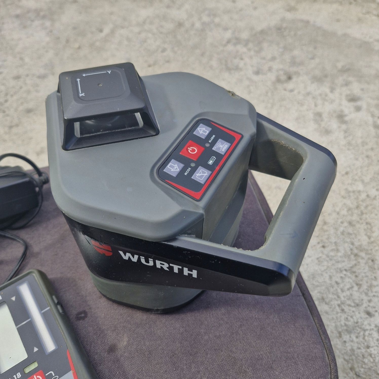 Nivela laser WURTH LRU 18, receptor, incarcator + valiza transport