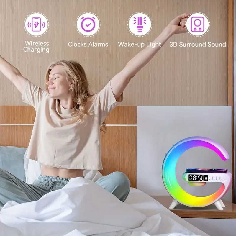Безжични BT високоговорител с безжично бързо зареждане/ RGB светлина