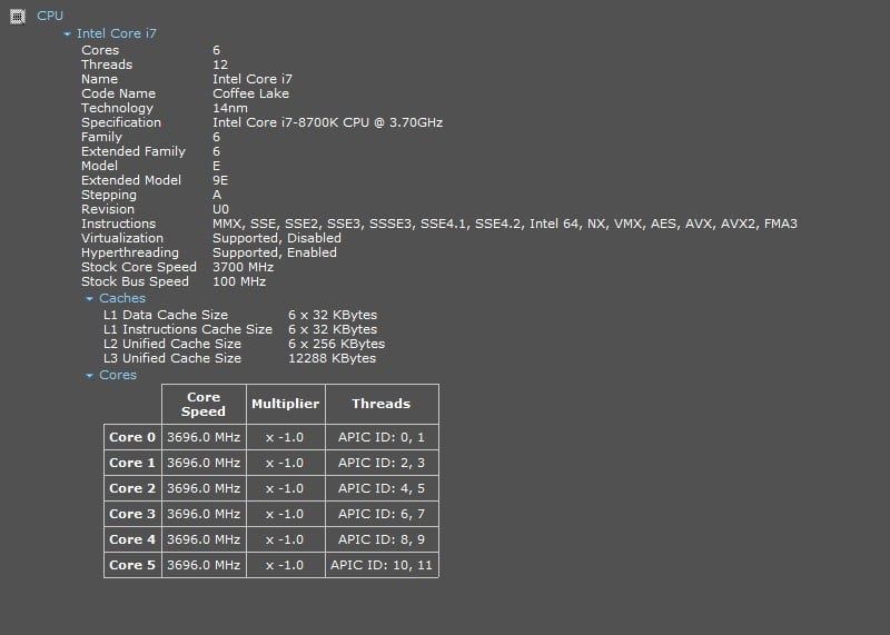 Intel Core i7-8700K  геймърски компютър / работна станция