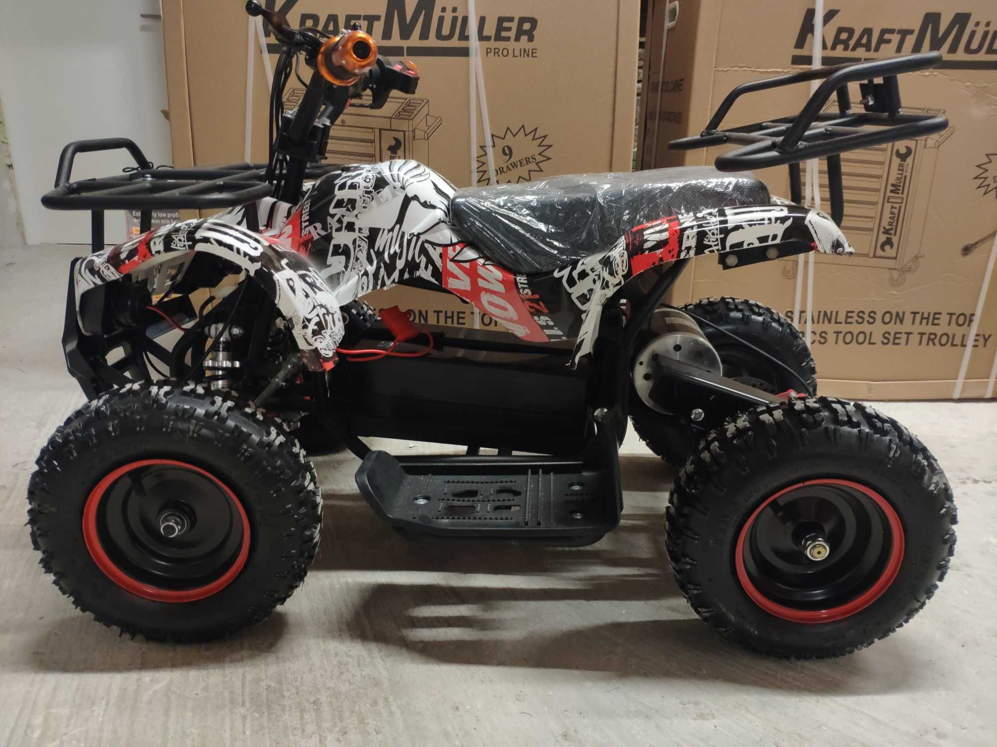 Mini quad atv full electric 800w pentru copii