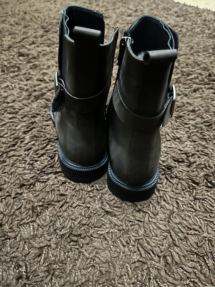 Ботинки зимние кожаные натуральный мех