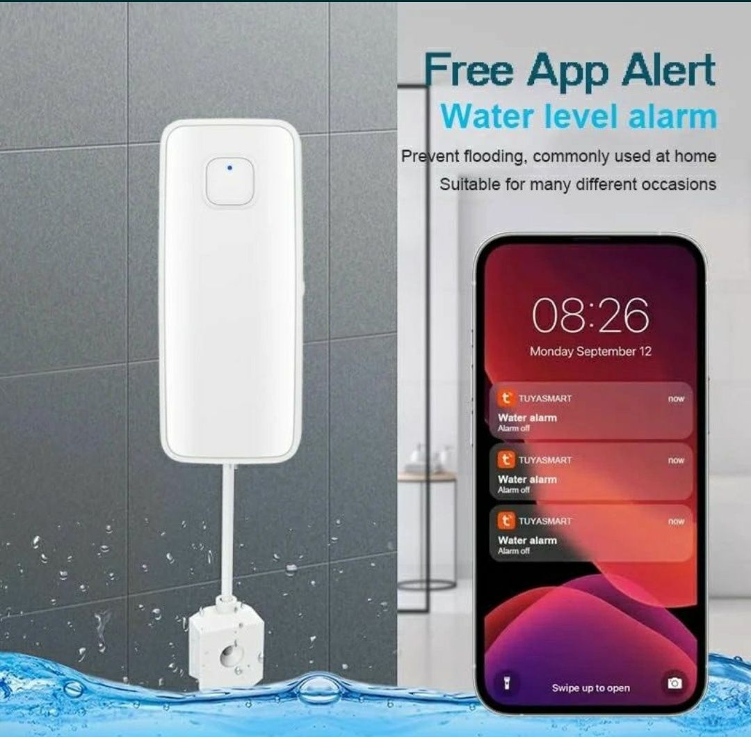 Senzor detector inundatie wifi Tuya Smart Life