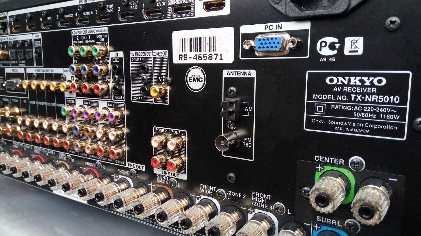 Onkyo TX-NR5010,145 вата на канал.