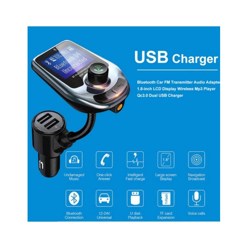 Трансмитер за автомобил с дисплей и USB, Bluetooth