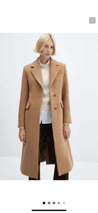 Палто Mango XXS с вълна