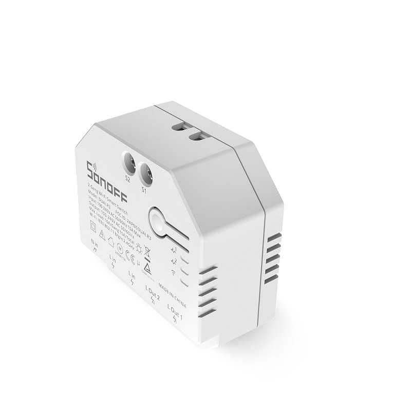 SONOFF DUALR3 – Двуканален WiFi превключвател с измервателен уред 15А