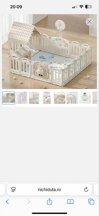 Tarc pentru copii 186x192 + salteluta