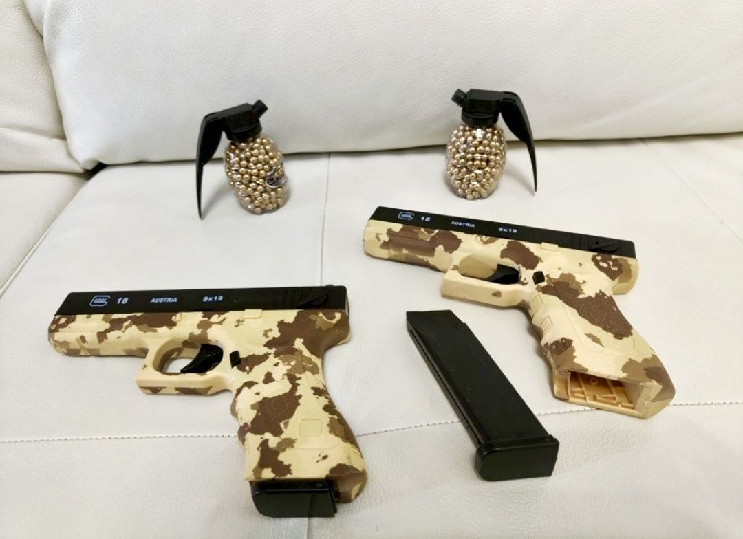 Pistol Glock Airsoft , pistol cu bile propulsie ARC+ 1000 bile Abs