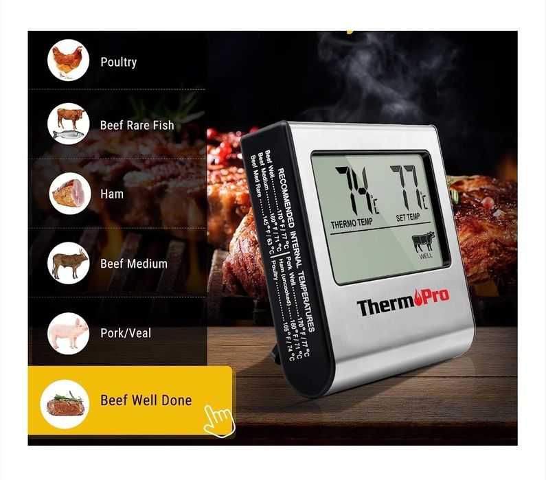 Termometro da cucina, ThermoPro, TP-16S, cottura, digitale, timer, son