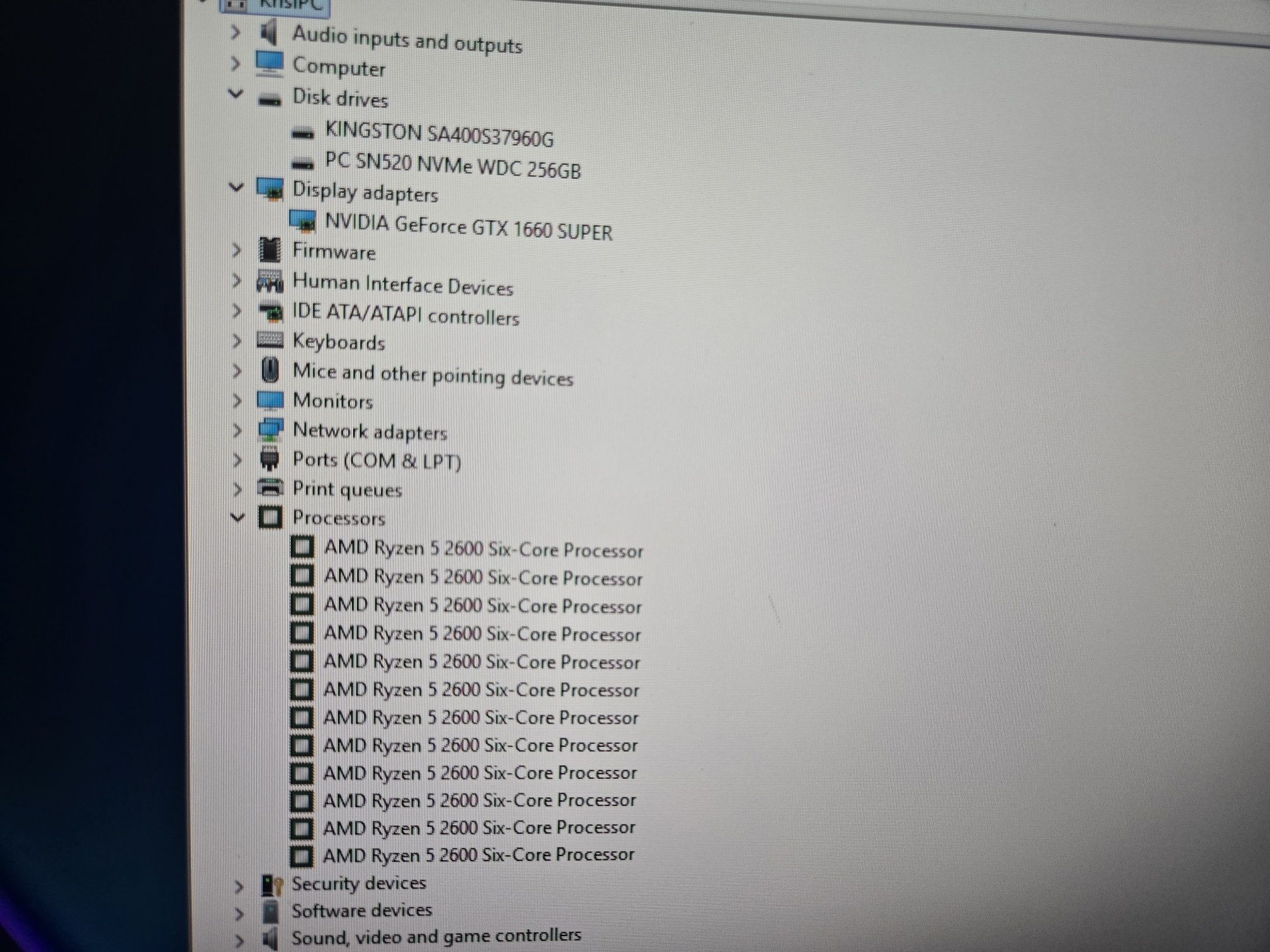 Геймърски компютър Ryzen 2600,16GB RAM,GTX 1660Super,256 NVME,1TB SSD