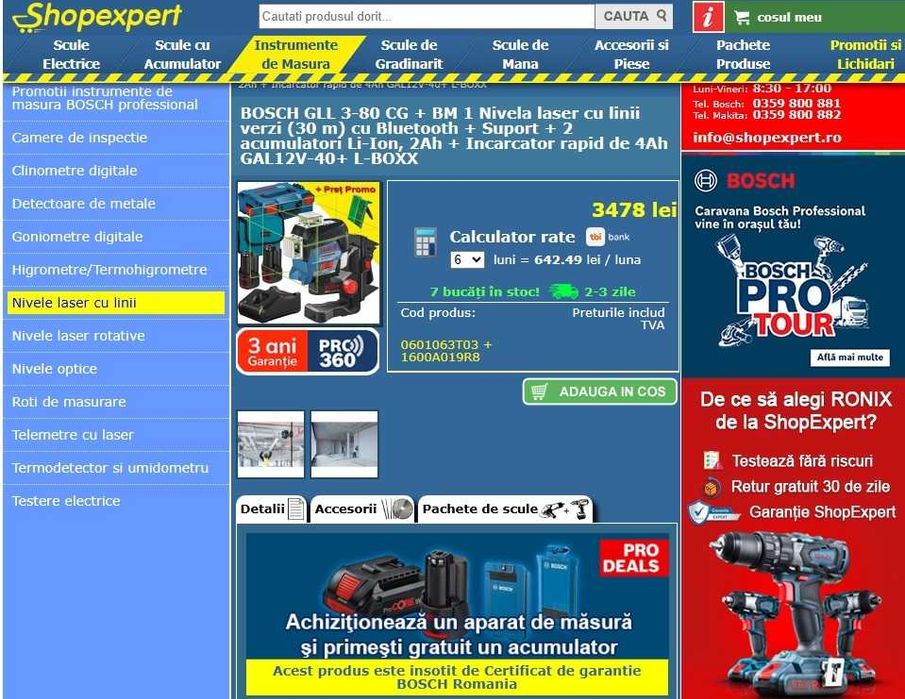 Nivela laser Bosch GLL 3-80 CG 360 grade Hilti Makita Dewalt Milwaukee