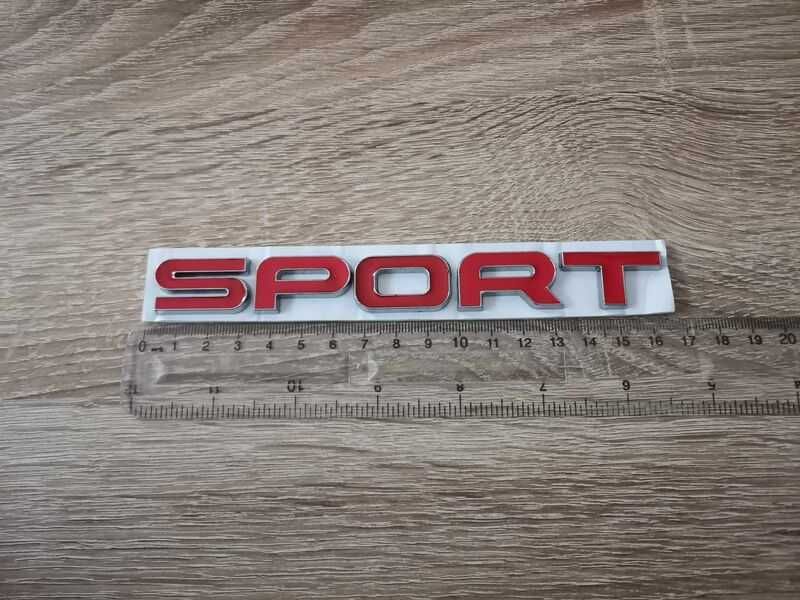 червени емблеми Sport за Range Rover сребрист кант