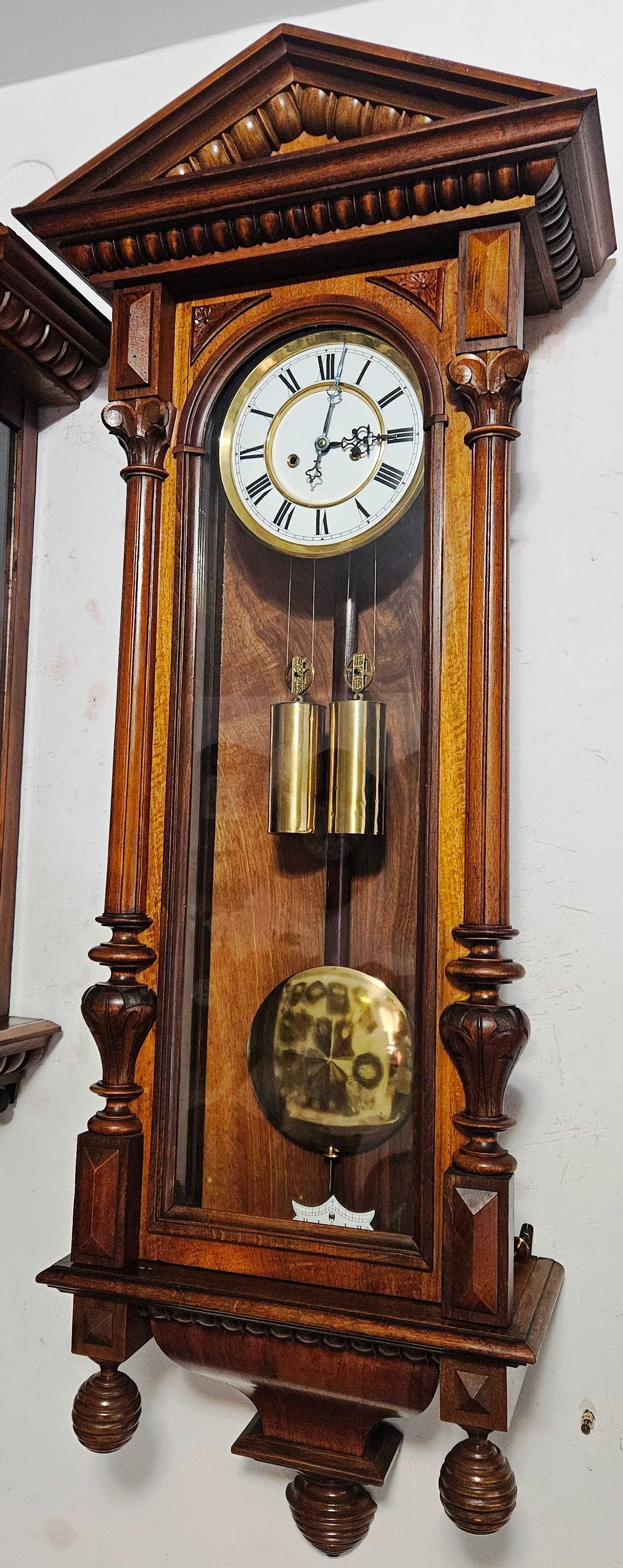 Ceas de perete cu pendula si 2 greutati Schutzmarke GP