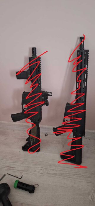 Airsoft разпродажба 2 карабини/камуфлаж/жилетка и още