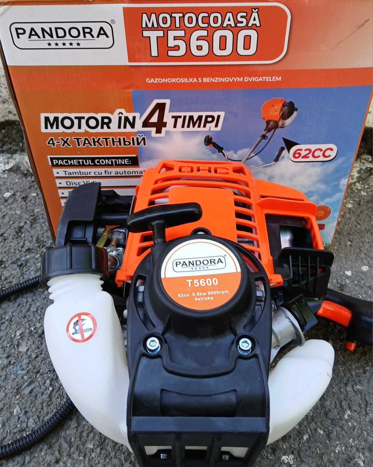 Motocoasa motor in 4 timpi PANDORA 7,5HP 62cc T5600 9000RPM