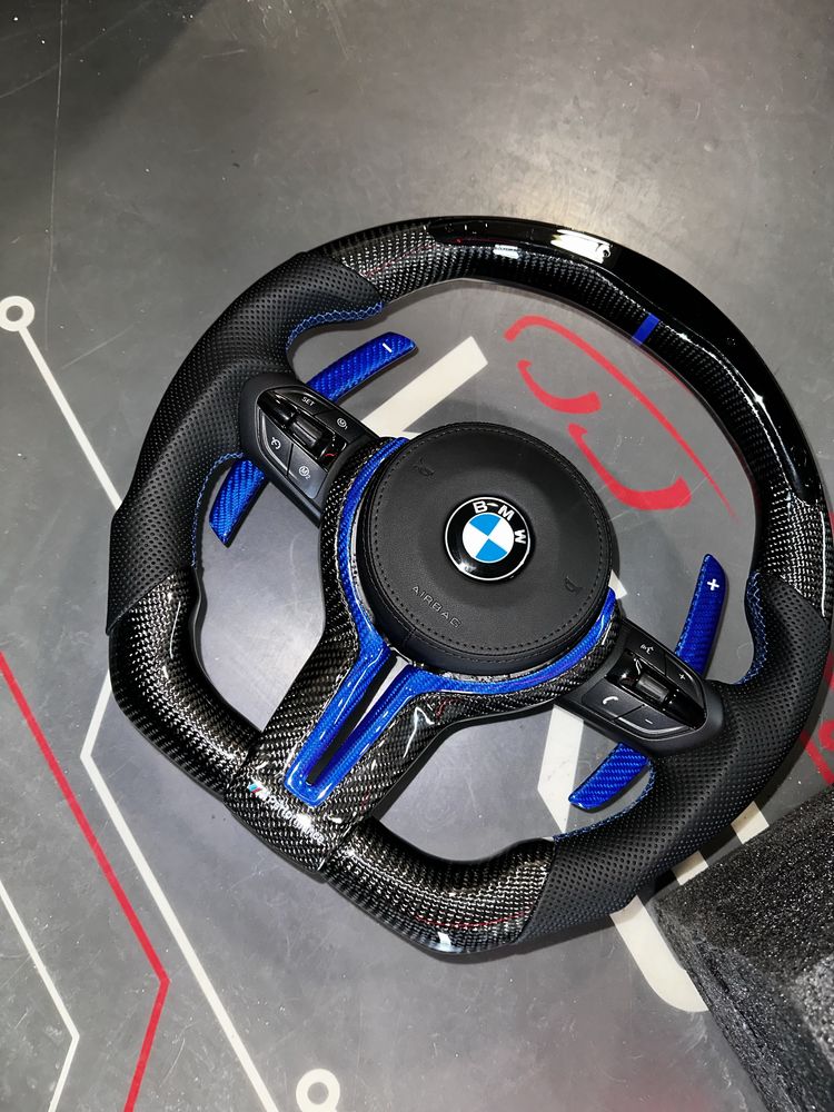 Volan BMW M CARBON / LED / Vibratii / Incalzire / DISTRONIC! SERIA F/E