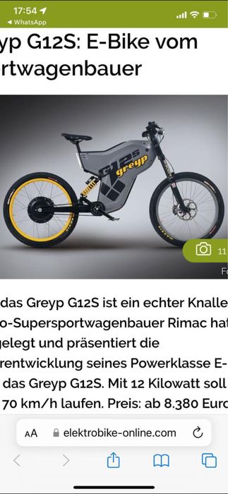 Bicicleta electrica greyp g12S  2015
