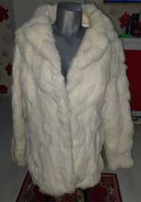 Vând haina de blana naturala cu piele