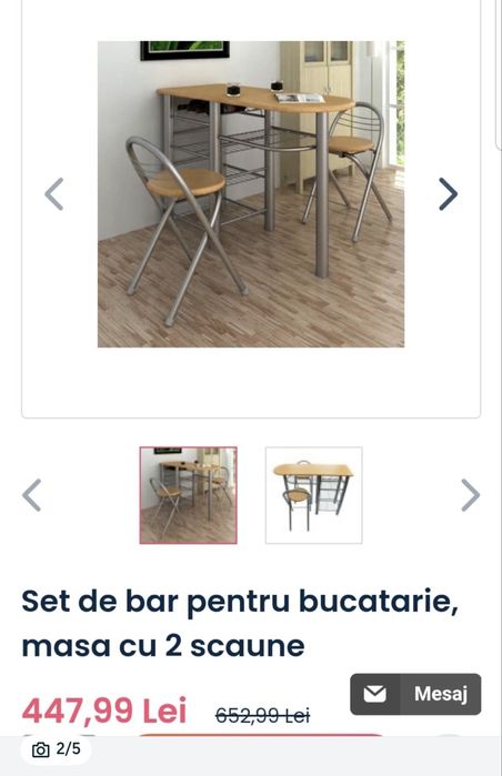 Masa + scaune bucatarie