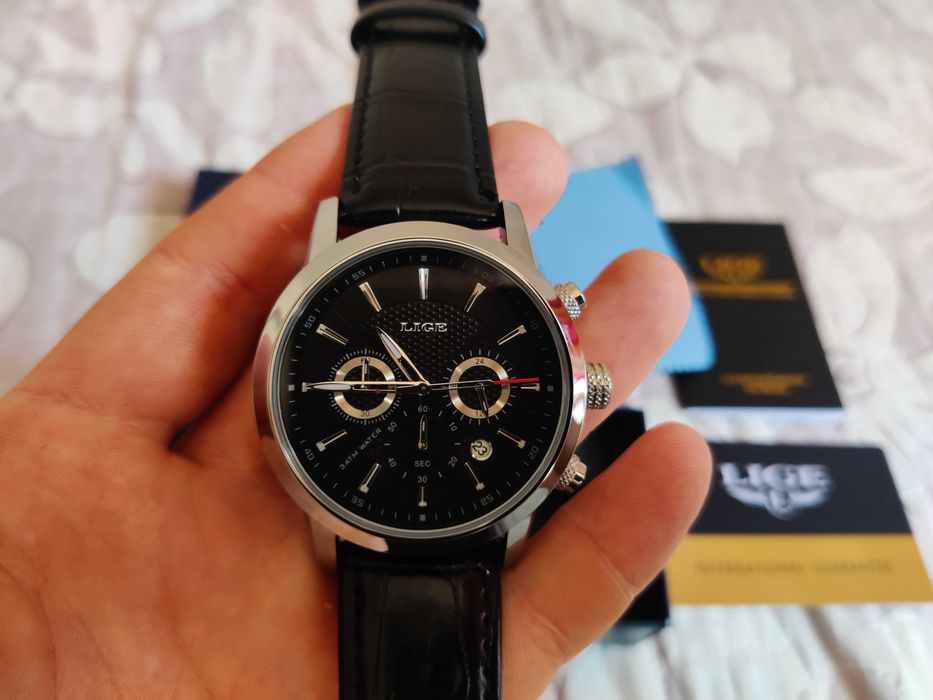 Ceas cronograf Lige model business 9866 mecanism quartz japonez