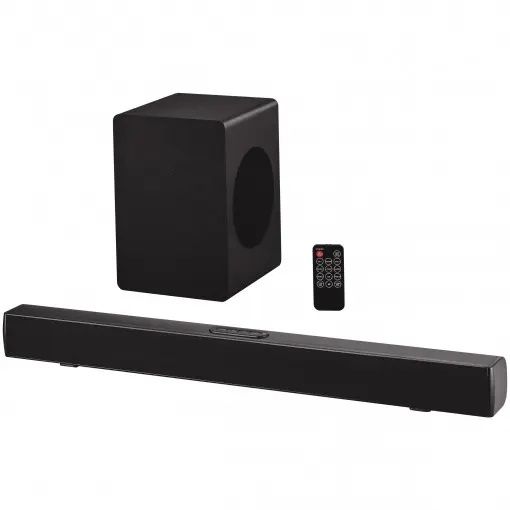 Soundbar Poss PSSBW160 cu subwoofer, Bluetooth, radio negru