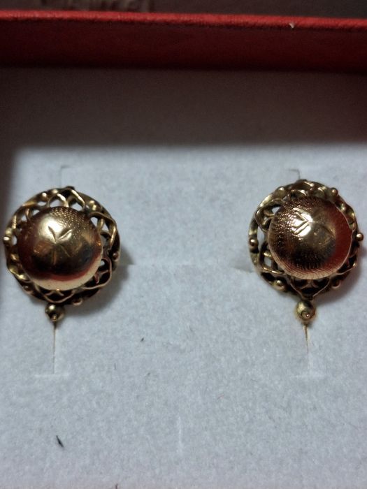 Cercei  vechi din aur14kmodel evreiesc