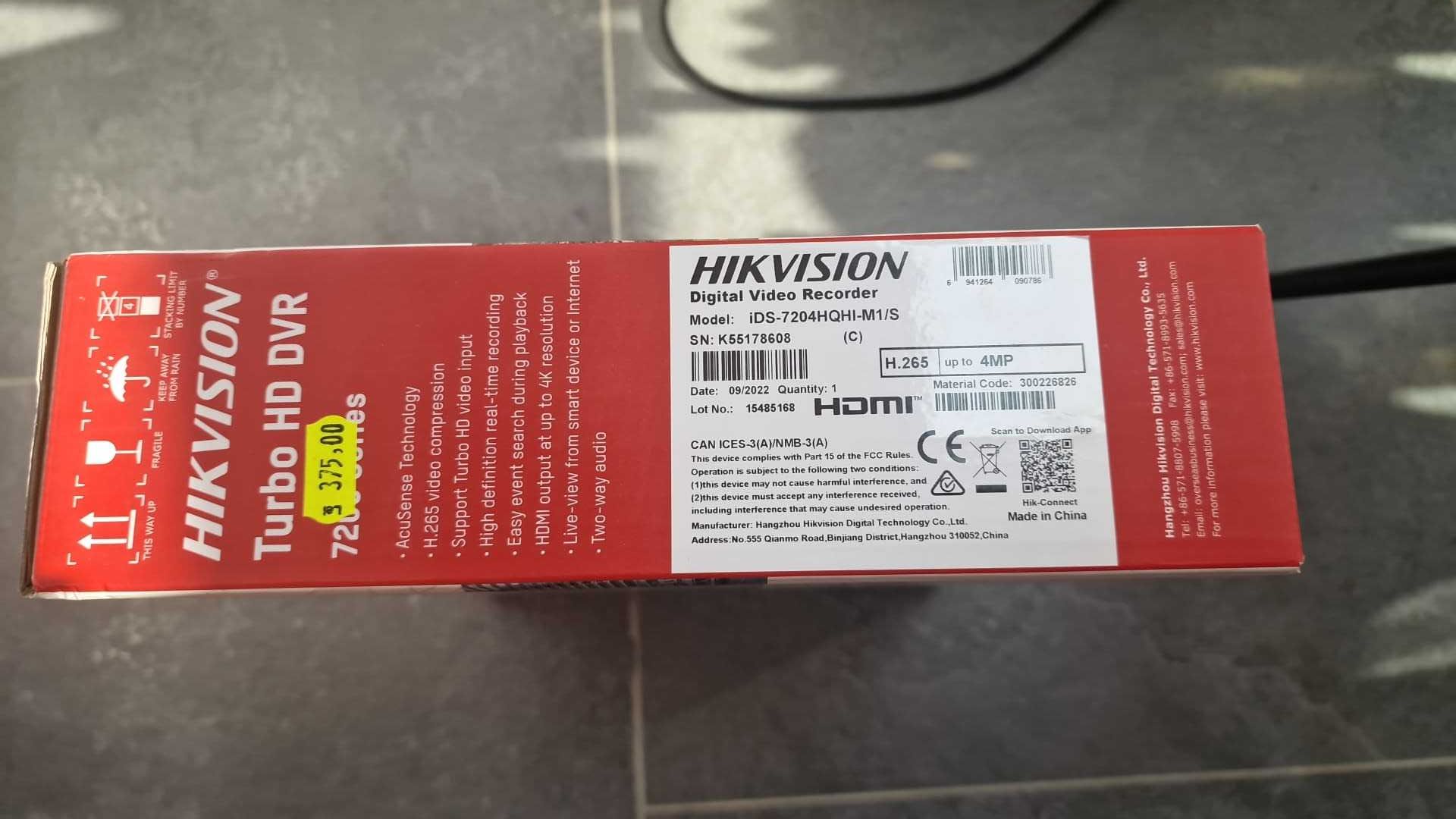 DVR Hikvision Turbo HD 5.0 AcuSense IDS-7204HQHI-M1/S, 4 canale, 4 MP