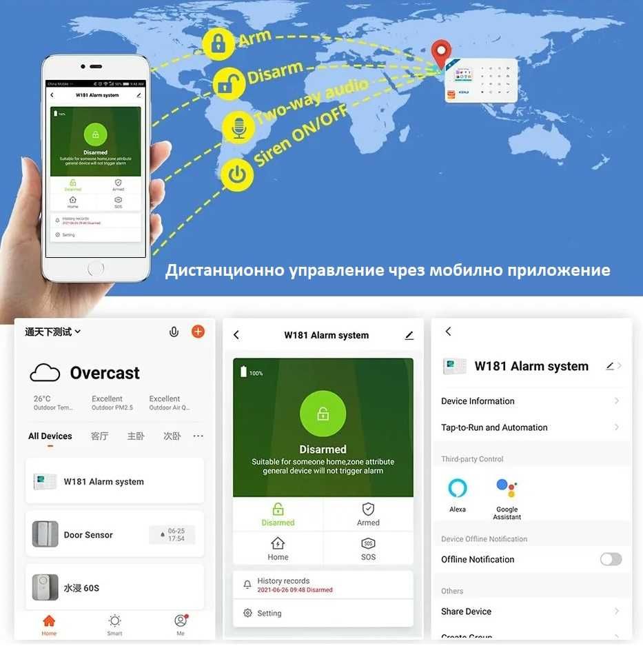 WiFi GSM Smart Алармена система KERUI+