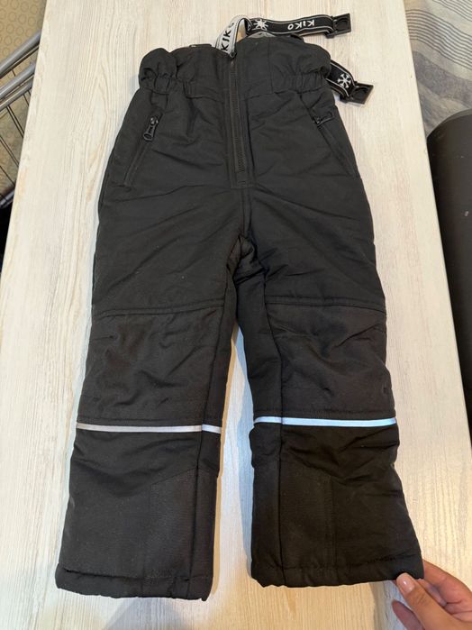 лыжный теплый комбинезон детский 92см ростовка, черный