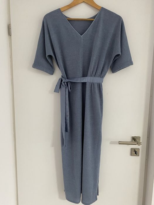 Rochie baby blue marimea M cordon in talie