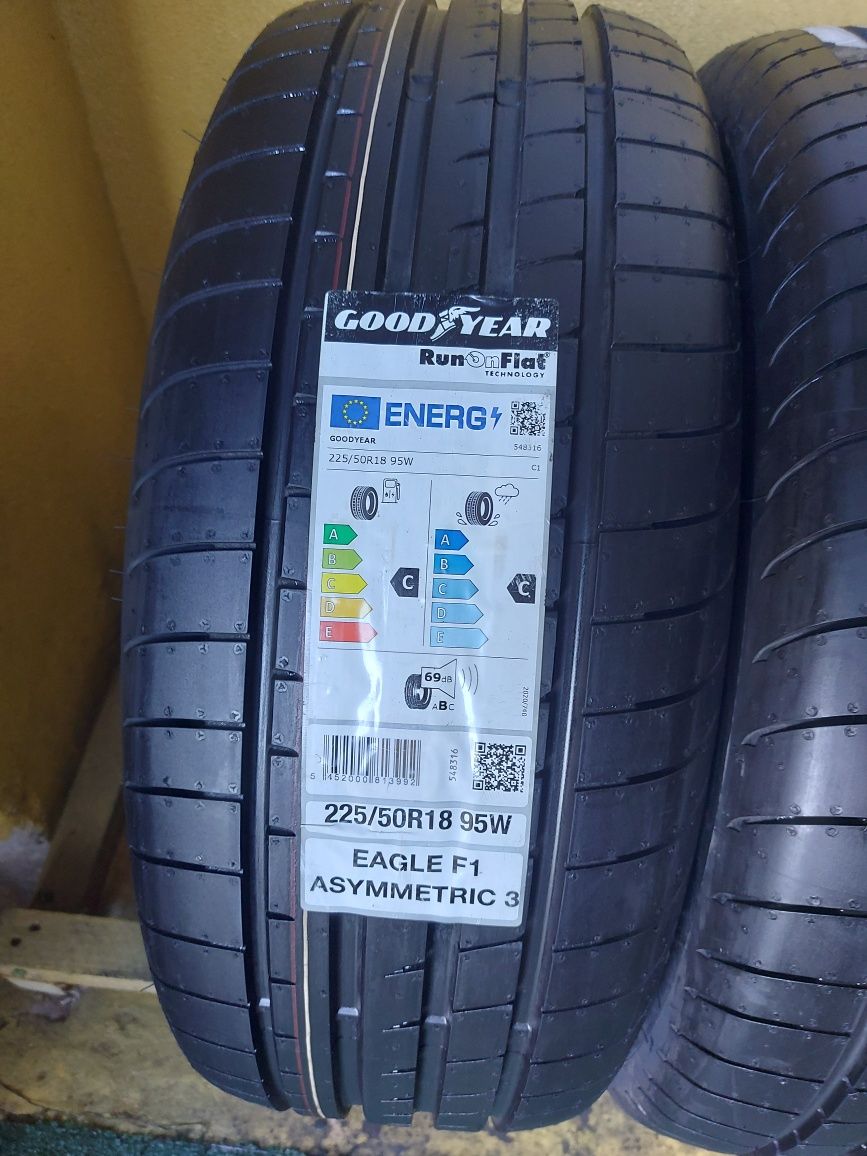 225 50 18 Goodyear Asymmetric 3 DOT 2021 vara runflat NOI