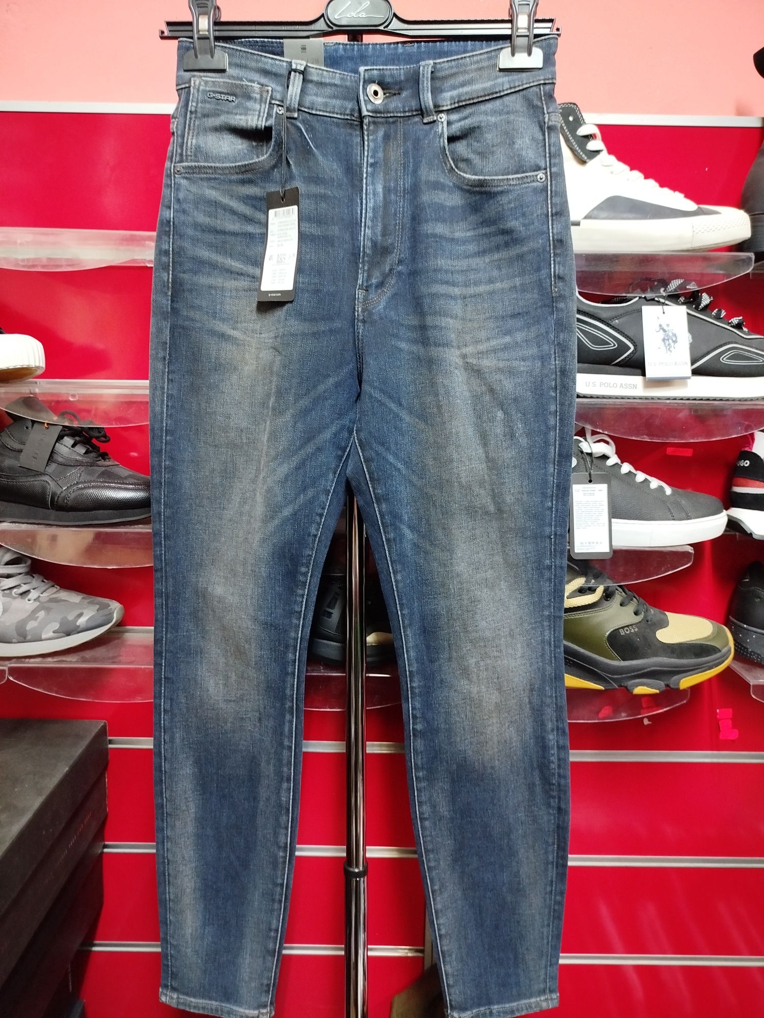 Оригинални дамски дънки G-Star Raw Stringfield Skinny W26 L28 нови