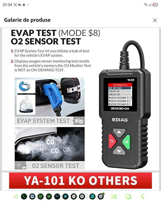 Scaner OBD2 KINGbolen, cititor de coduri, instrument de scanare DTC