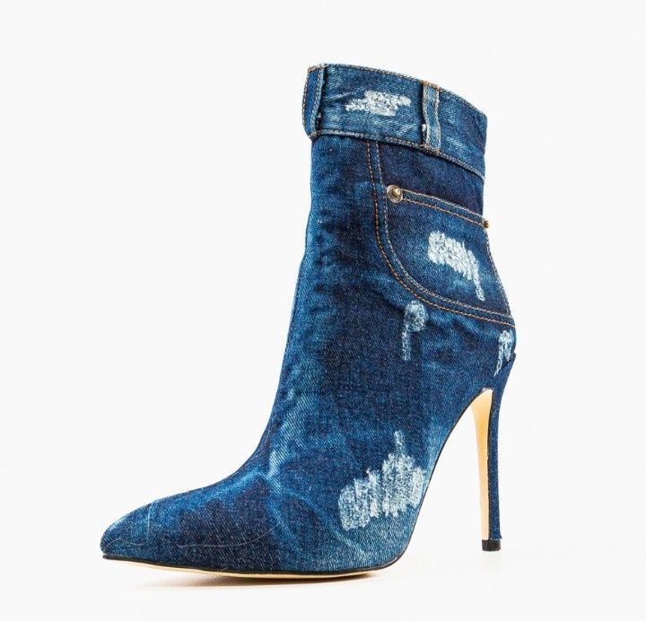 Botine elegante jeans,super model, noi,cutie