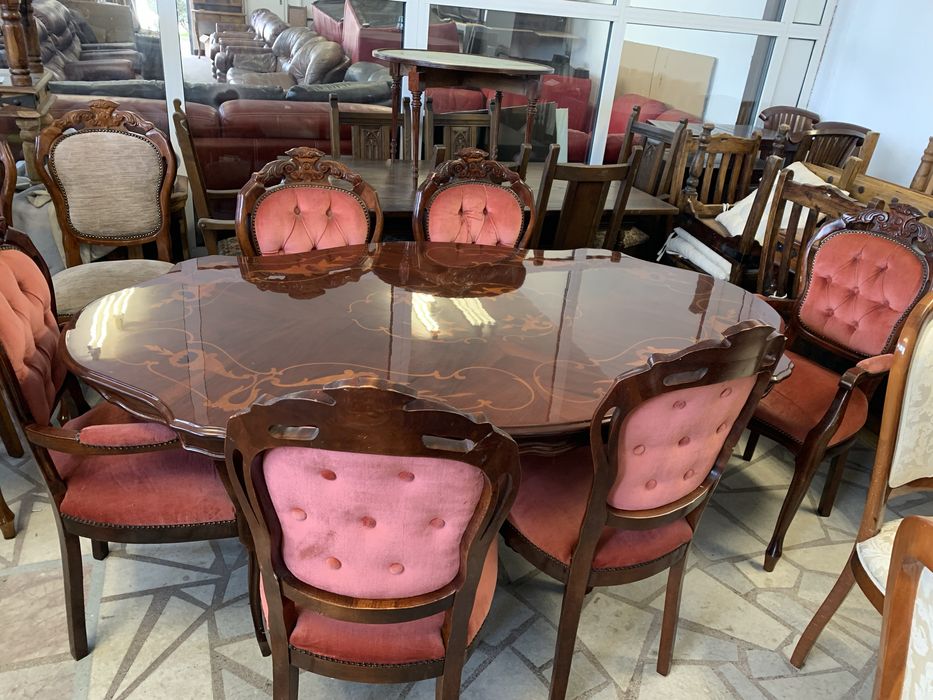 Барокова трапезна маса с 6 стола
