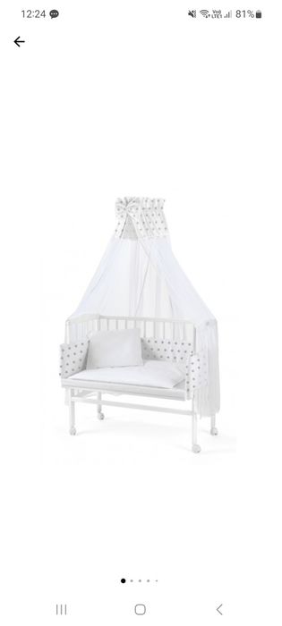 Patut pentru copii 2in1, 90 cm x 55 cm, laterala detasabila, co-sleepi