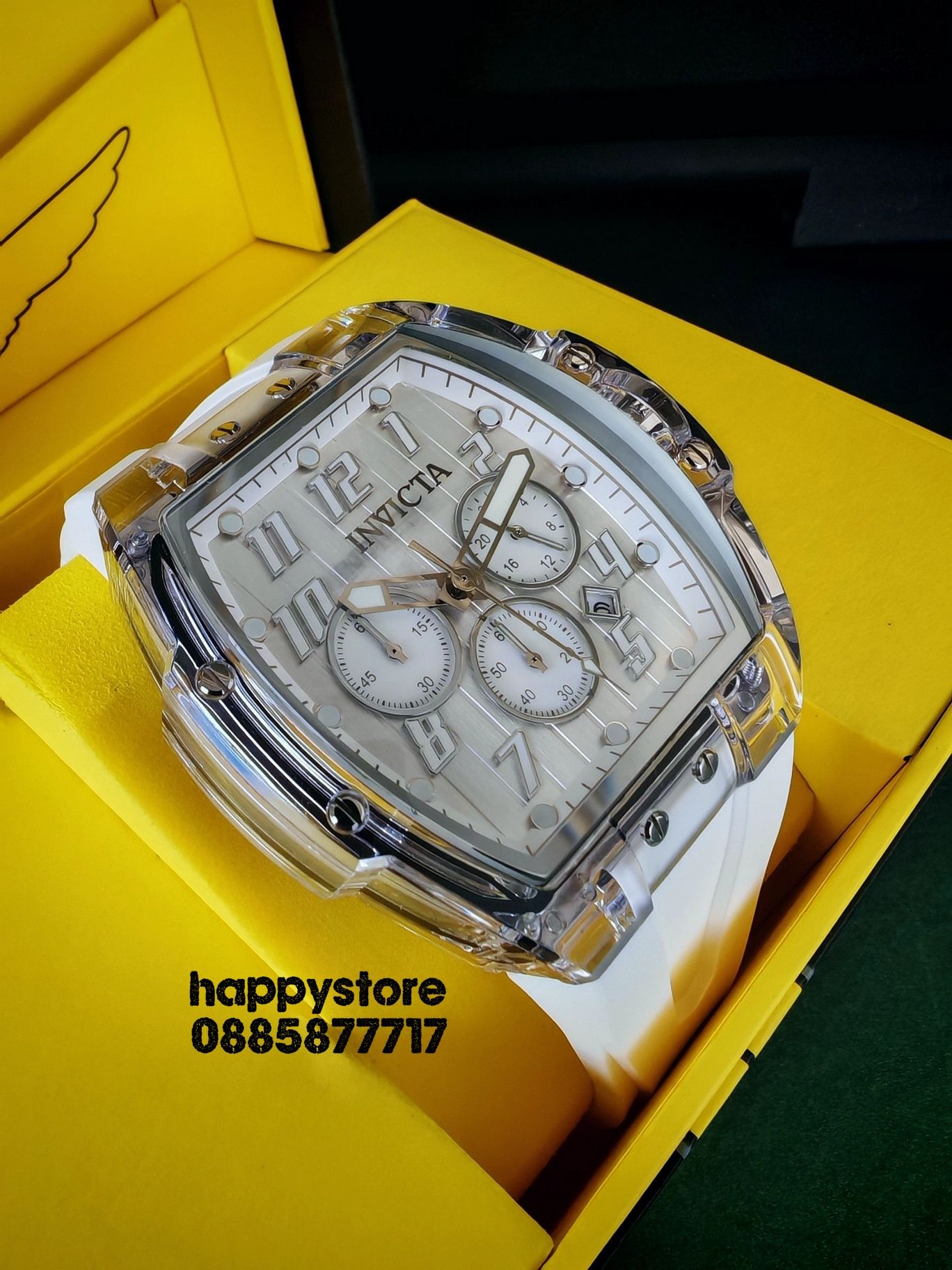 INVICTA Ghost white 47 mm, Инвикта нов ръчен часовник