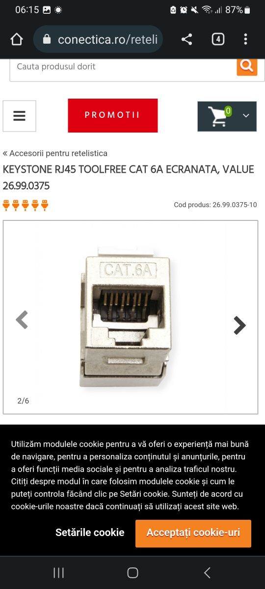 Conectori RJ 45 Keystone class 10 GBit