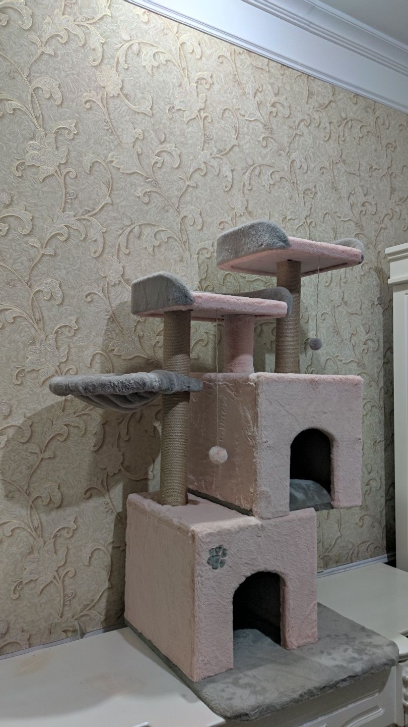 Домик для кошек. Игровой комплекс для кошки и кота. Зоодомики