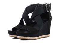 Ugg 36 р-р черни сандали на платформа/ еспадрили/ обувки