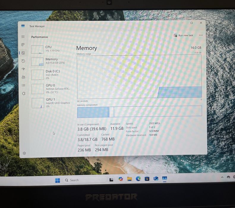 Геймърски лаптоп Intel Core I7 10870H, RTX 3070 8GB, 16GB ram, 1TB SSD