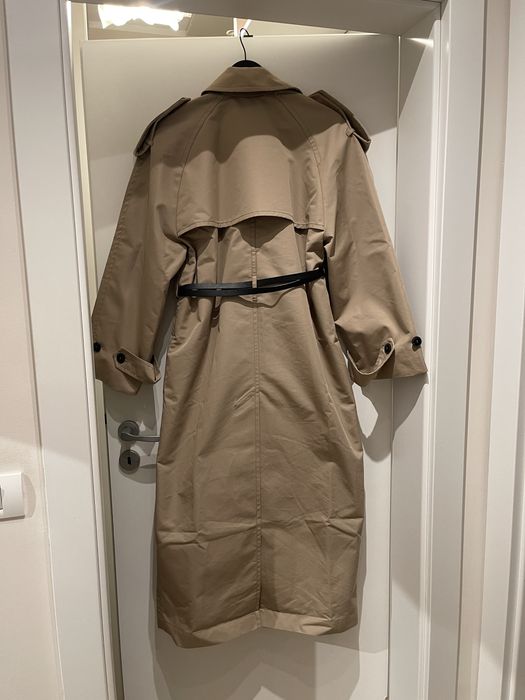 Water repellent oversized trench coat