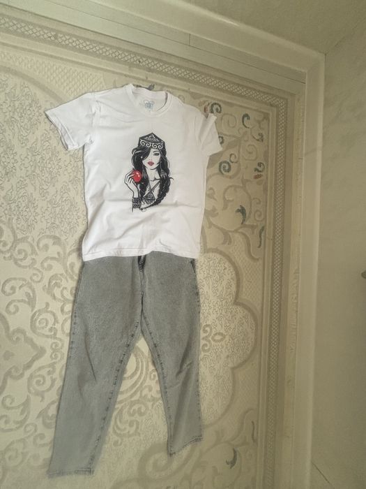 Джинси шалбар фудболка Нуршах новый коп кийилмеген