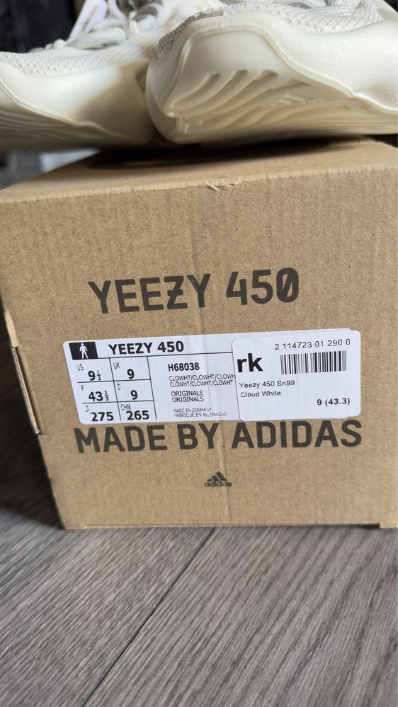 Yeezy 450 Cloud White