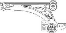 Brat fata Topran pentru Skoda Octavia 2 Vw Caddy Golf 5, Golf Plus Touran Eos Jetta Seat Altea Leon Toledo Audi A3, inferior parte stanga