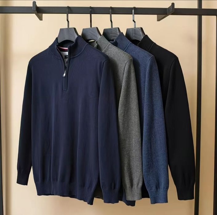 Полузамок однотонный,РАЗМЕР М темно синий,100%хлопок